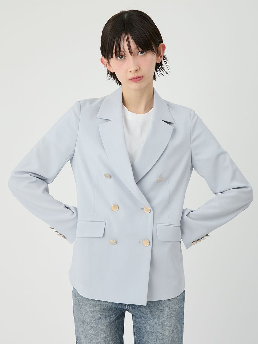 LILY BROWN ピンク ダブルブレストジャケット LILY BROWN（リリーブラウン）｜その他アウター（ピンク系）一覧 - WEAR