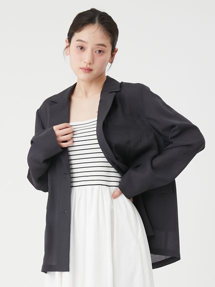 LILY BROWN アタッチドレースカラーダブルJK チェック LILY BROWN（リリーブラウン）の「アタッチドレースカラーダブルJK