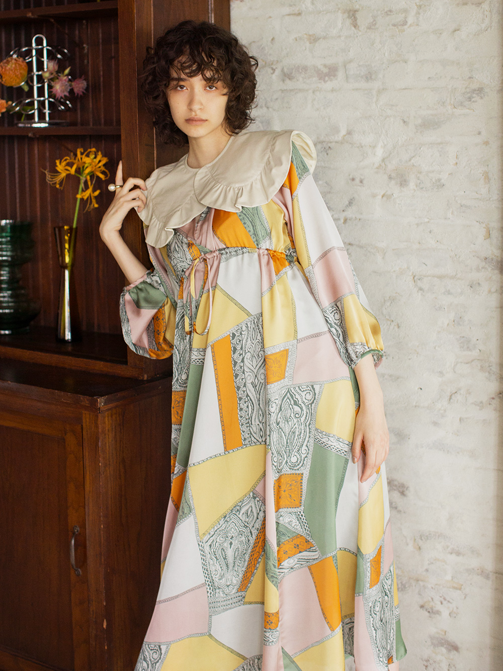 カラーブロックワンピース