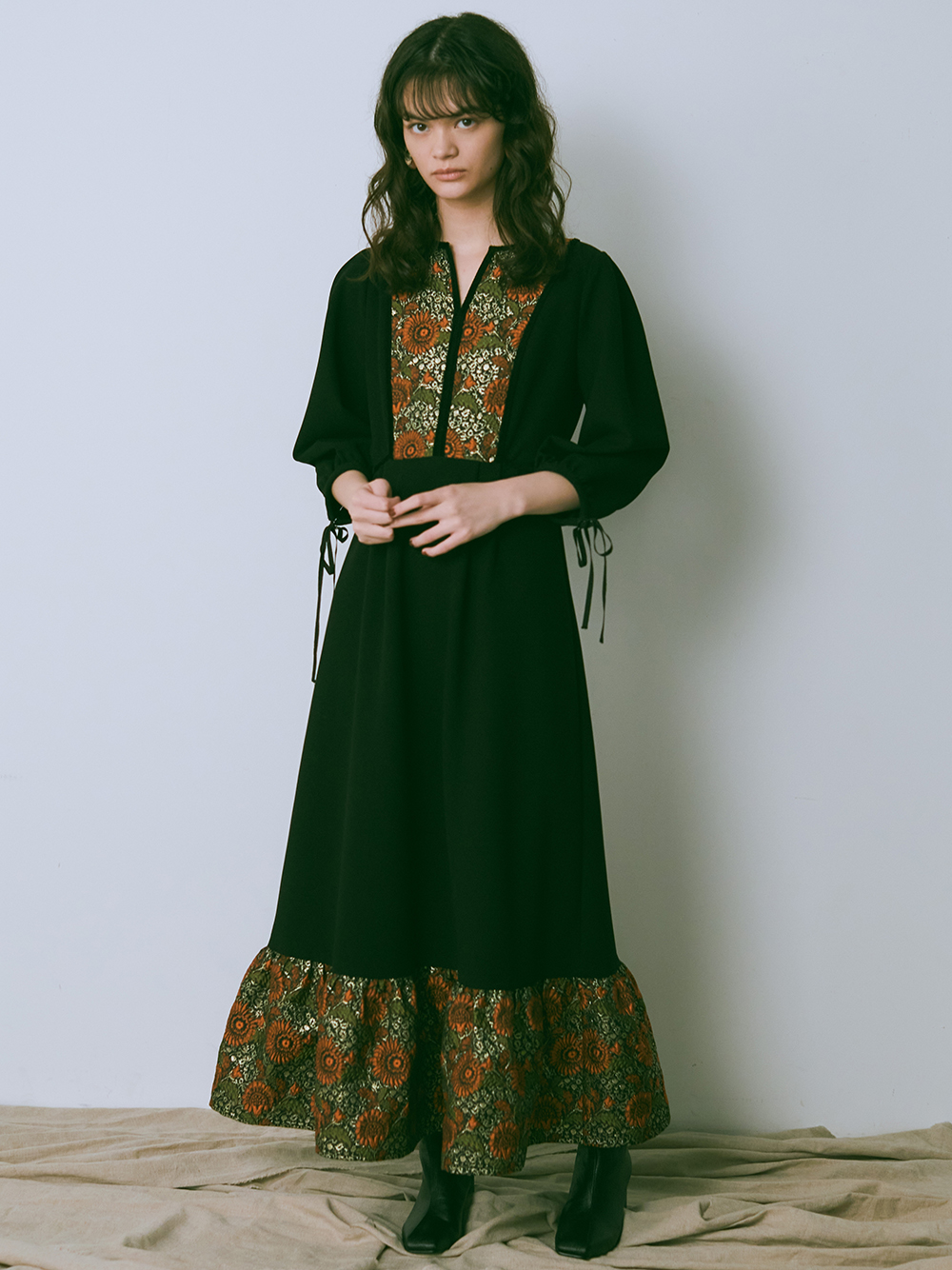 ジャガードスイッチングワンピース