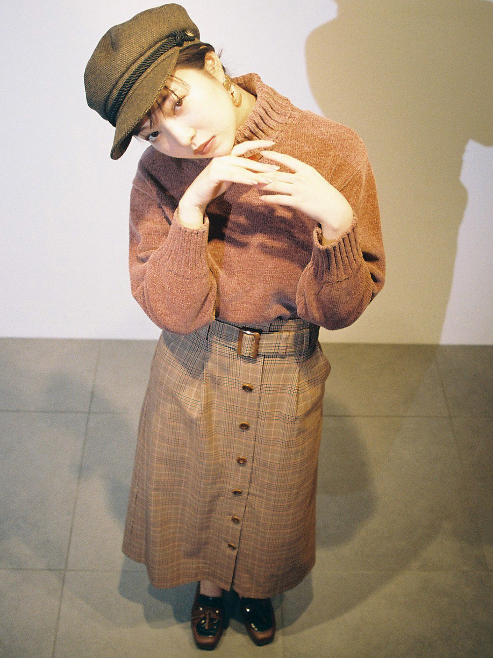 ニットドッキングワンピース