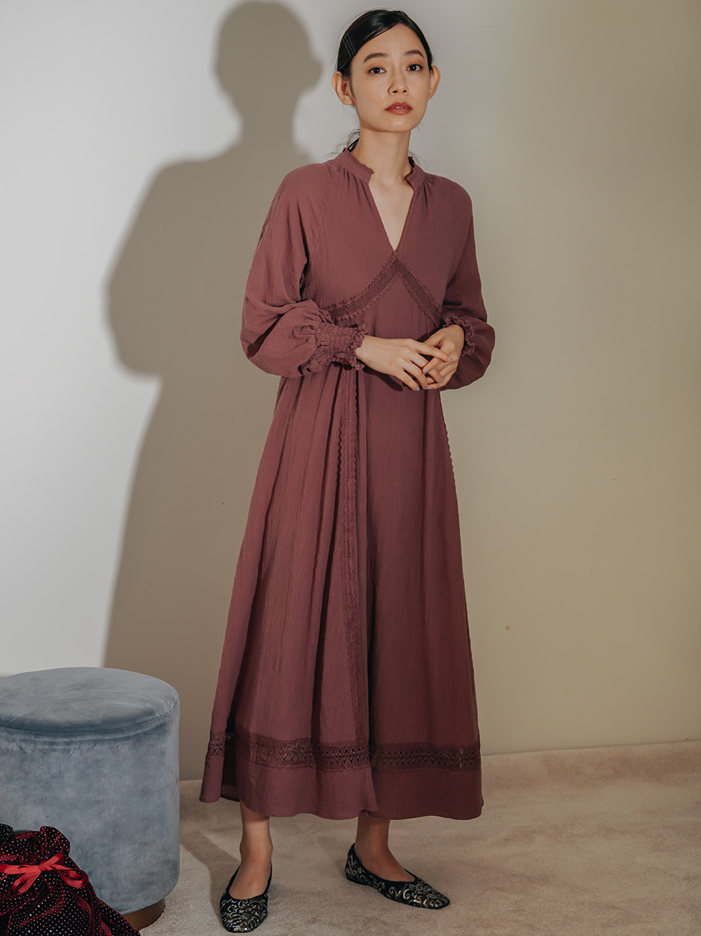 ヴィンテージレースナイトドレス