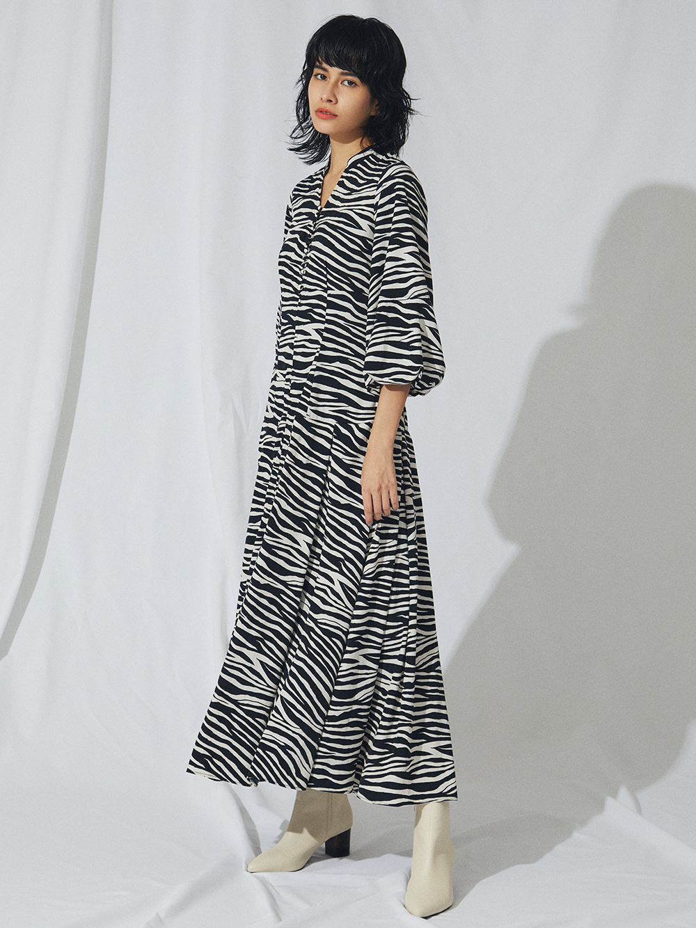 ボリュームロングワンピース