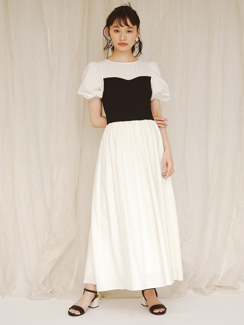 ニットドッキングワンピース マキシ ロングワンピース ワンピース Lily Brown リリーブラウン の通販サイト 公式