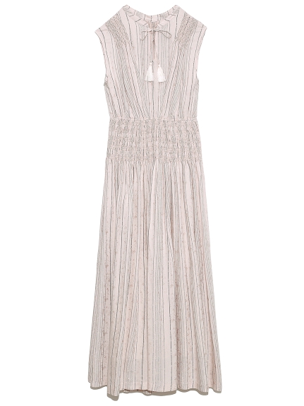 ジャガードスモッキングワンピース マキシ ロングワンピース ワンピース Lily Brown リリーブラウン の通販サイト 公式