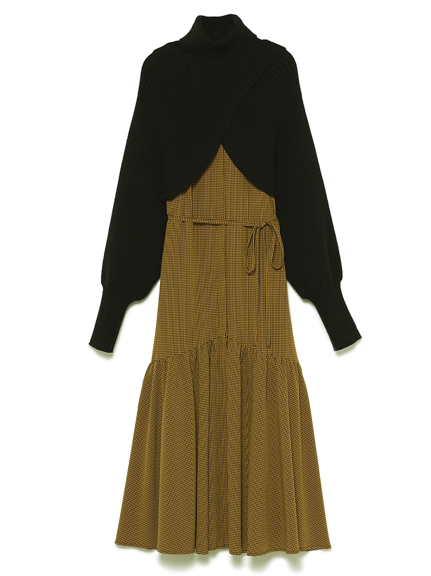 リリーブラウン Lilybrown ワンピース アームニット付 Yuusen Haisou ロングスカート Watanegypt Tv