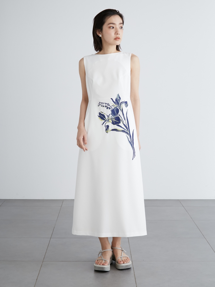 フラワープリント刺繍ワンピース マキシ ロングワンピース ワンピース Lily Brown リリーブラウン の通販サイト 公式