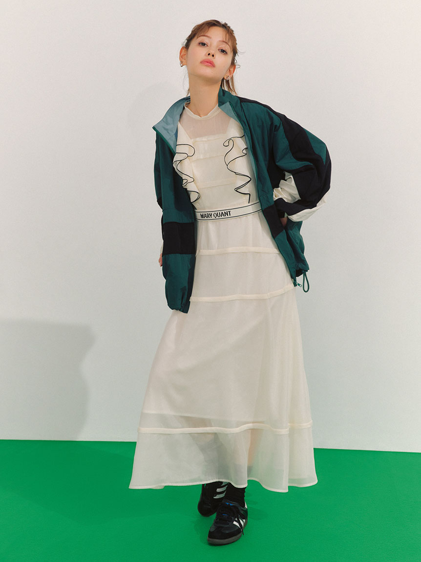 LILY BROWN×MARY QUANT】ロゴベルト付きシアーワンピース(マキシ・ロングワンピース)｜ワンピース｜LILY BROWN（リリーブラウン ）の通販サイト【公式】