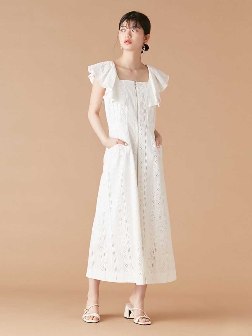 【30％OFF】 ボリュームフリルバリエーションワンピース(マキシ・ロング ワンピース