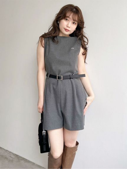 Lily Brown オールインワン ブラック リリーブラウン LILY BROWN デニムベアオールインワン （BLK