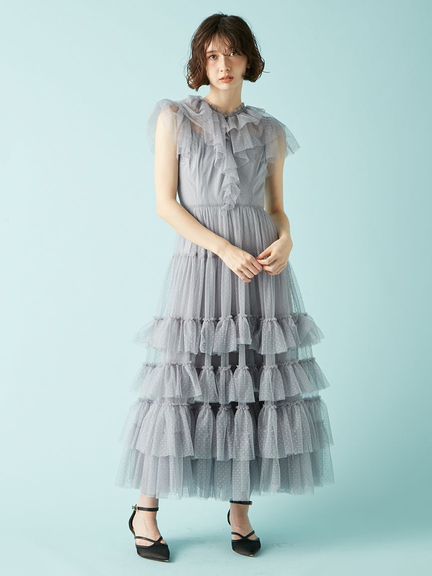 チュールティアードドレス(ドレス)｜ワンピース｜LILY BROWN