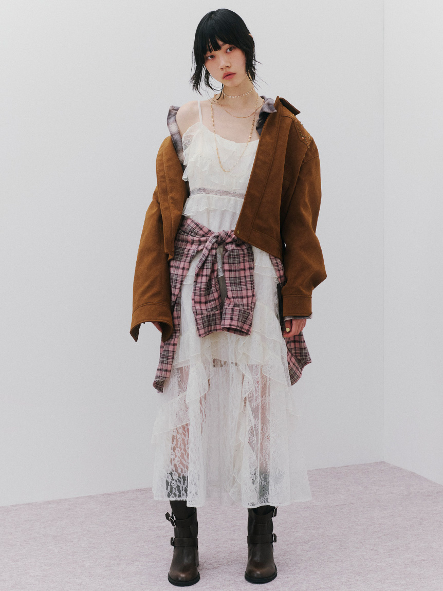 LILY BROWN ×ANNA SUI】レースロングキャミドレス(ドレス