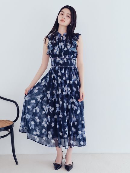 LILY BROWN　フリル袖切り替えドレス　ロングワンピース 楽天市場】【SALE／40%OFF】フリル袖切り替えドレス LILY BROWN
