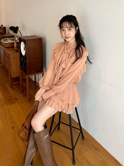 Lily Brown リリーブラウン クロップドブルゾン　セットアップ Lily Brown リリーブラウン クロップドブルゾン セットアップ