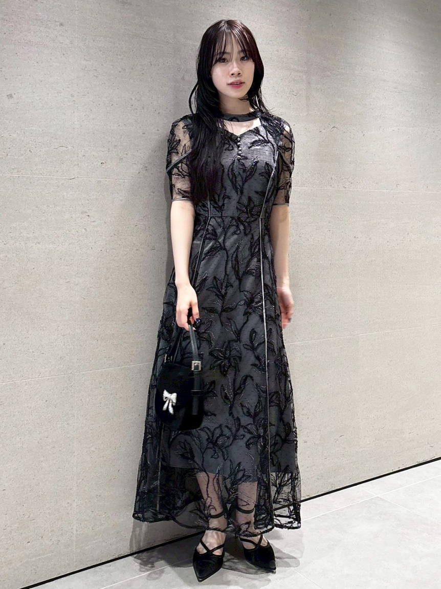 チュールエンブロイダリードレス(ドレス)｜ワンピース｜LILY BROWN