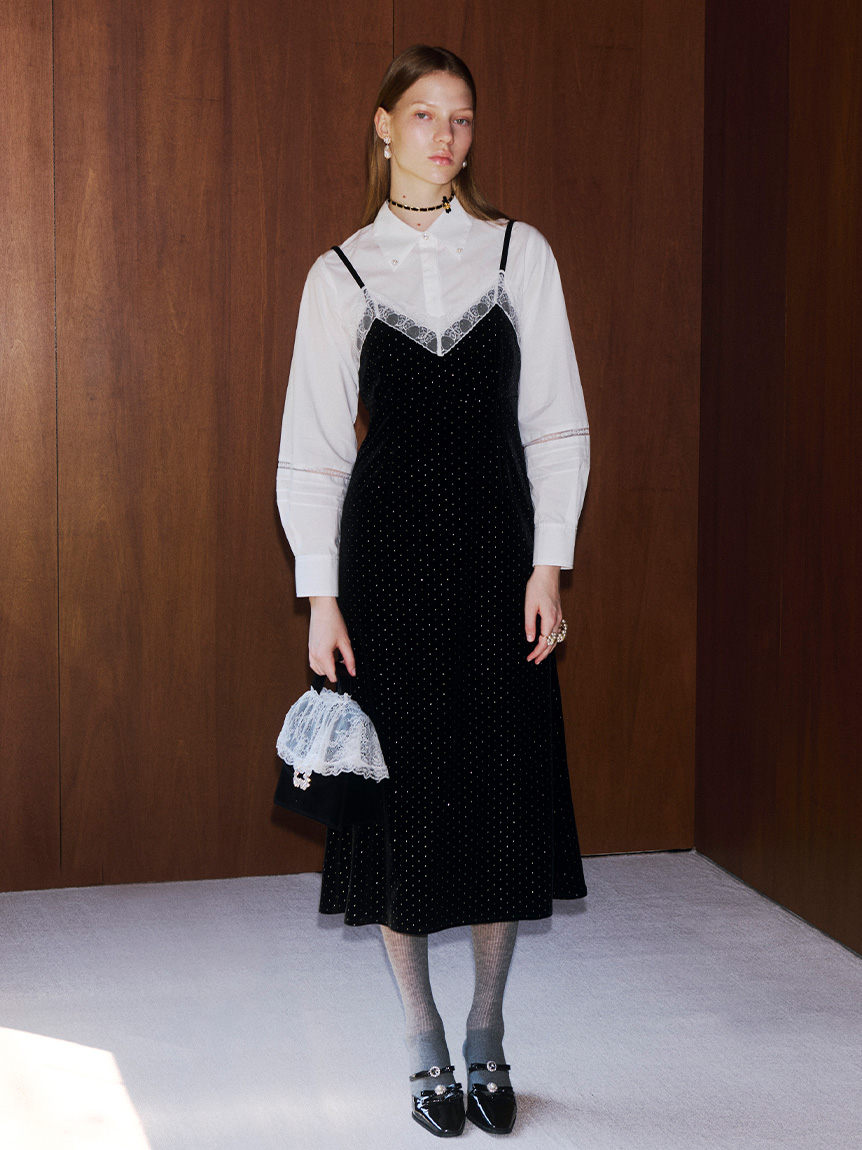 【タグ付き新品】LILY BROWN 2wayカットシャガードワンピース LILY BROWN（リリー ブラウン） 2WAYカットジャガードワンピース