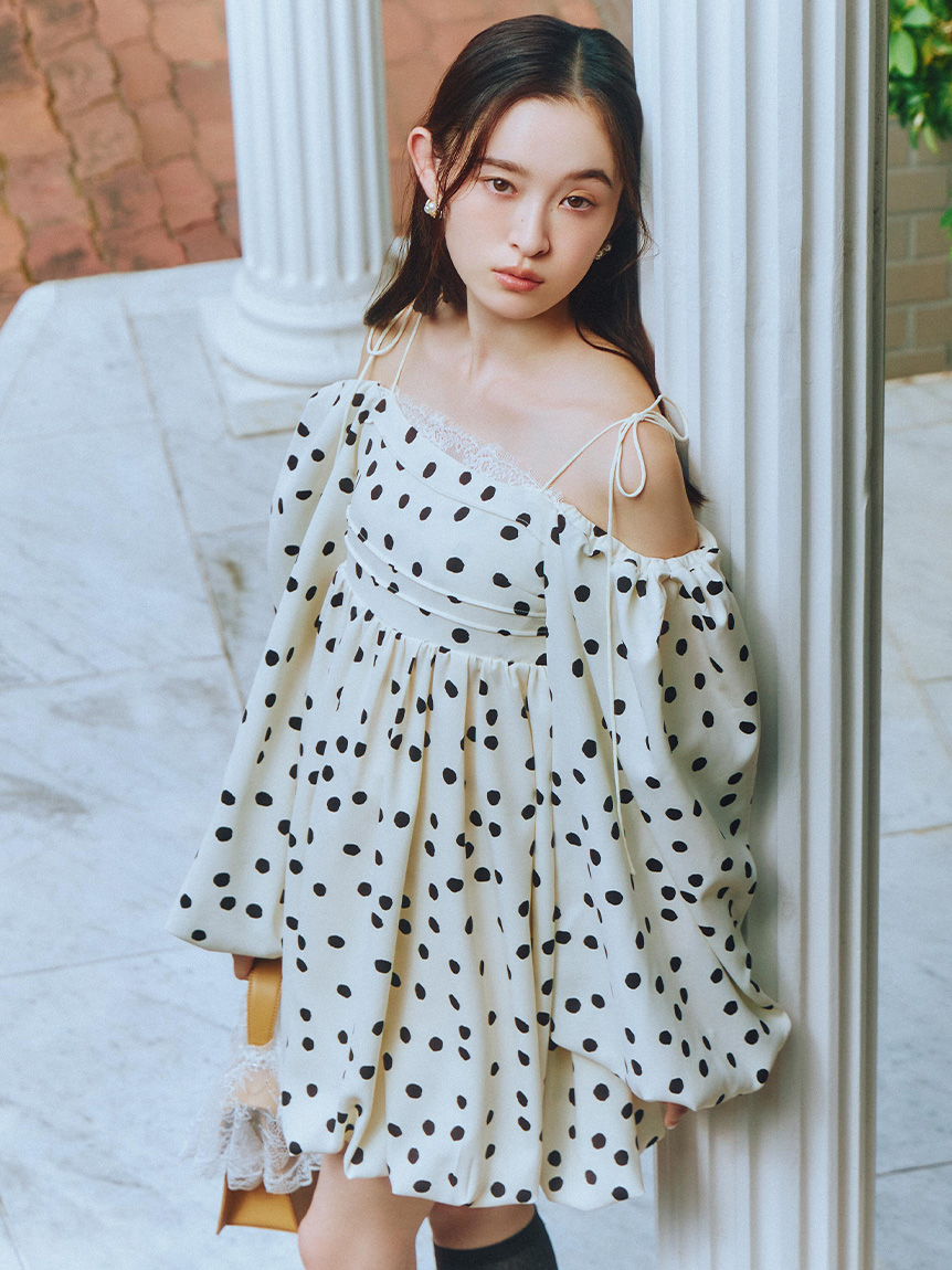 バルーンミニドレス(ドレス)｜ワンピース｜LILY BROWN（リリーブラウン