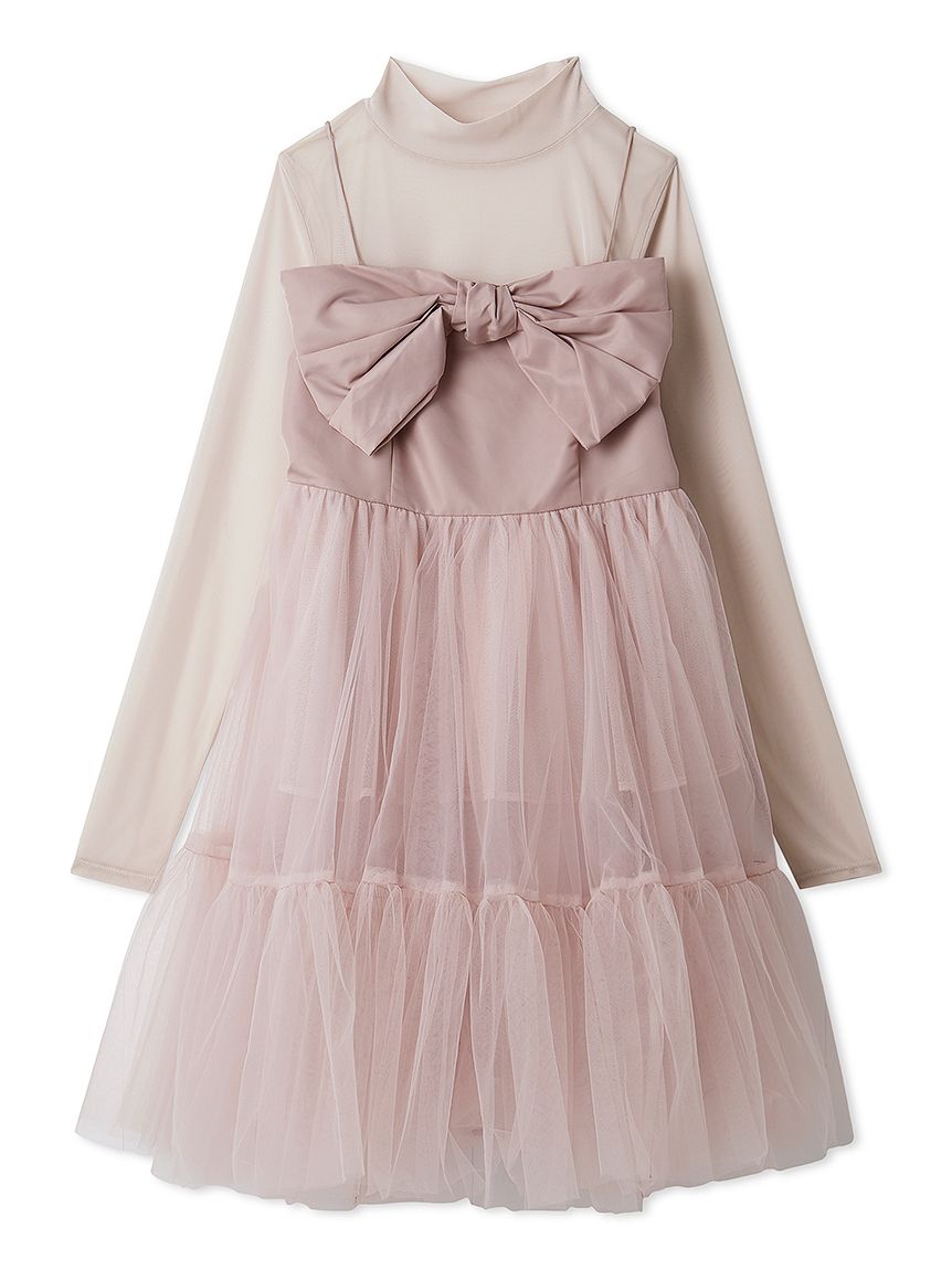 フロントリボンチュールミニドレス(ドレス)｜ワンピース｜LILY BROWN