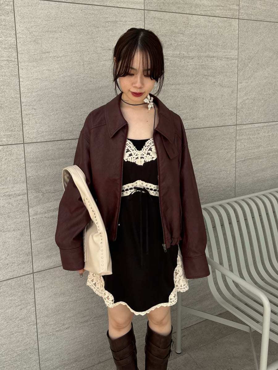 ヴィンテージスリップサテンミニワンピース(ミニワンピース