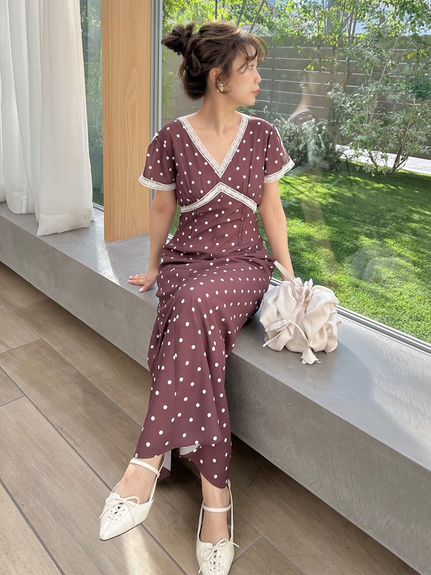 たわら様　lily brown ロングワンピース ロマンティックレーストリムプリントワンピース(マキシ・ロング