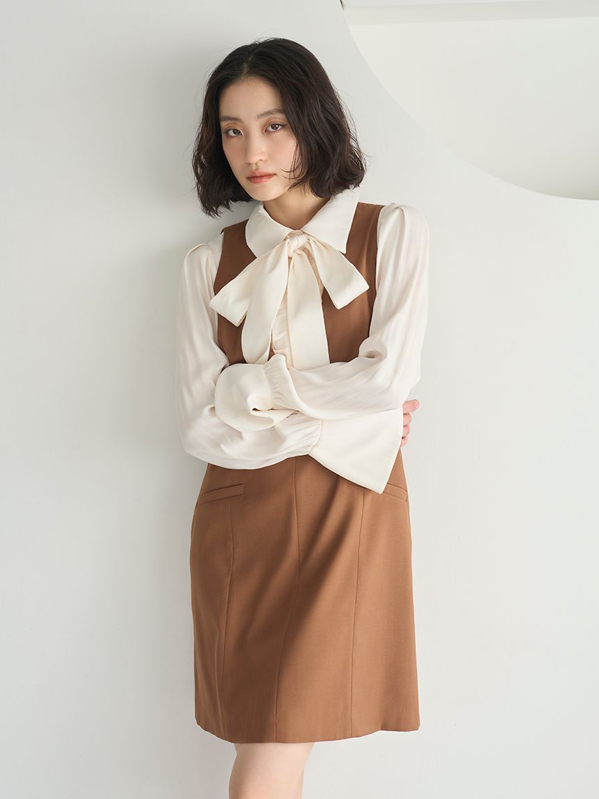 シャツドッキングミニワンピース(ミニワンピース)｜ワンピース｜LILY