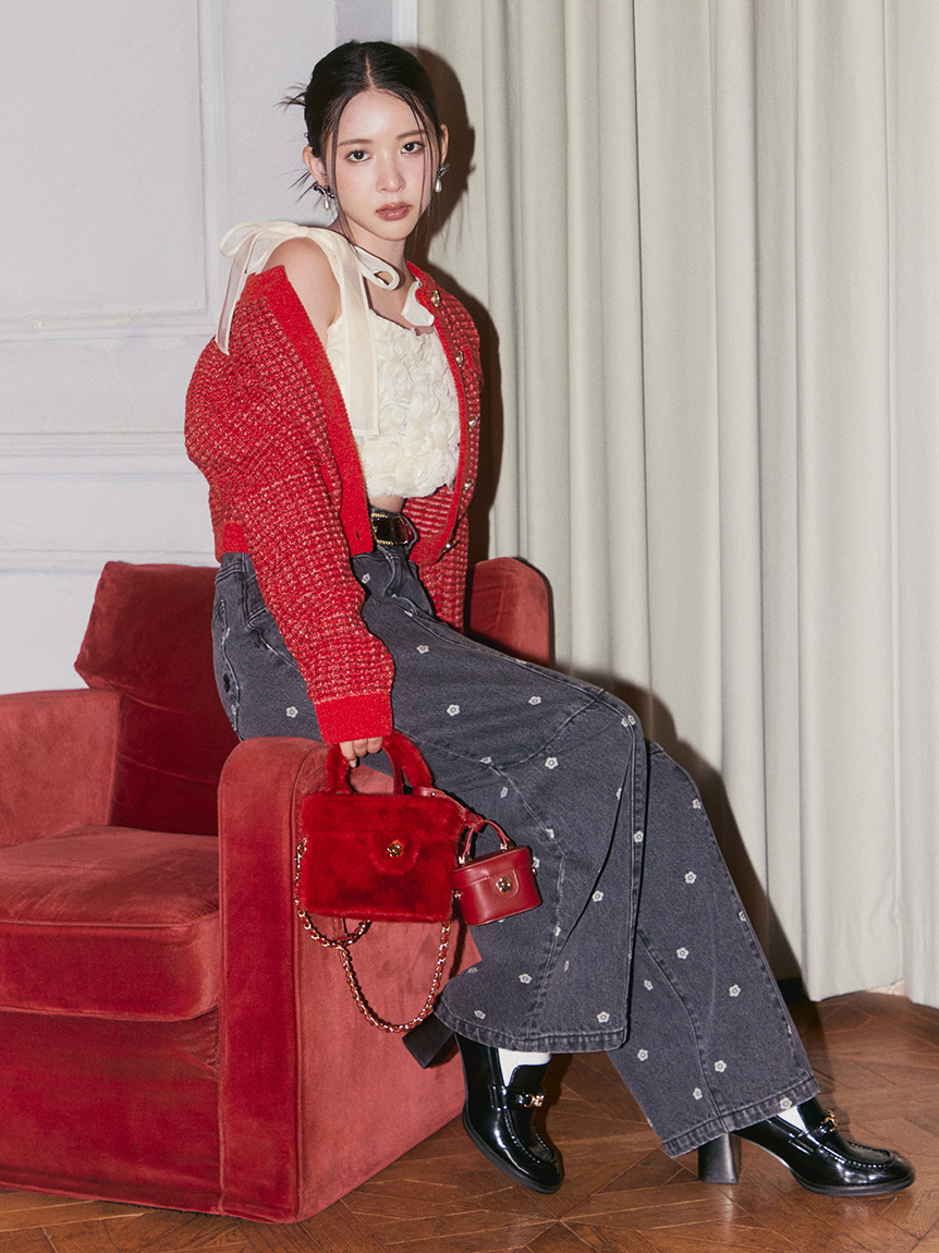 パンツ Lily and art ベルト付きタックワイドパンツ(ワイドパンツ)｜パンツ｜LILY BROWN