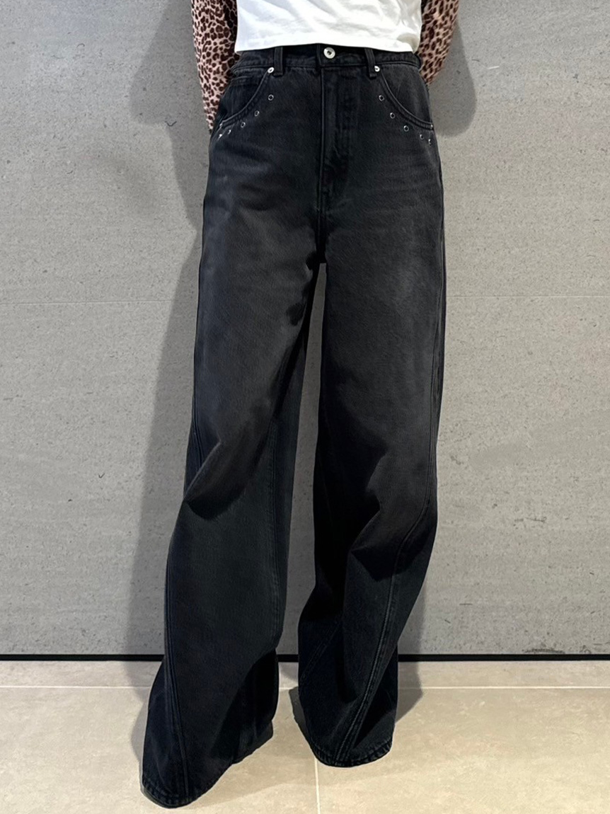 LILY BROWN × ANNA SUI】ワイドデニムパンツ