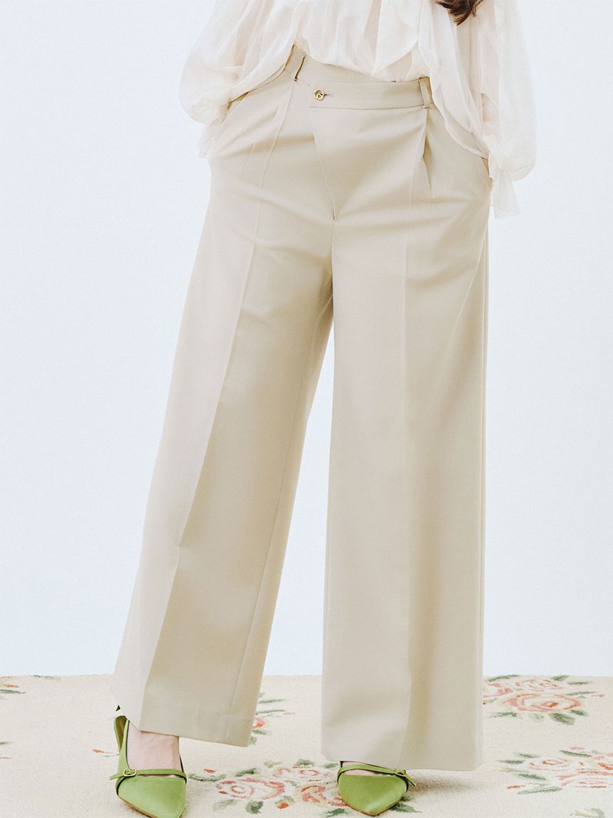 アシメデザインワイドパンツ(ロングパンツ)｜パンツ｜LILY BROWN