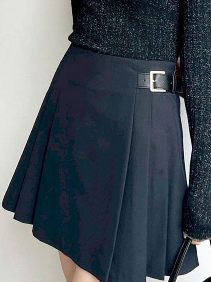 サイドベルトプリーツスカショーパン(スカートパンツ)｜パンツ｜LILY