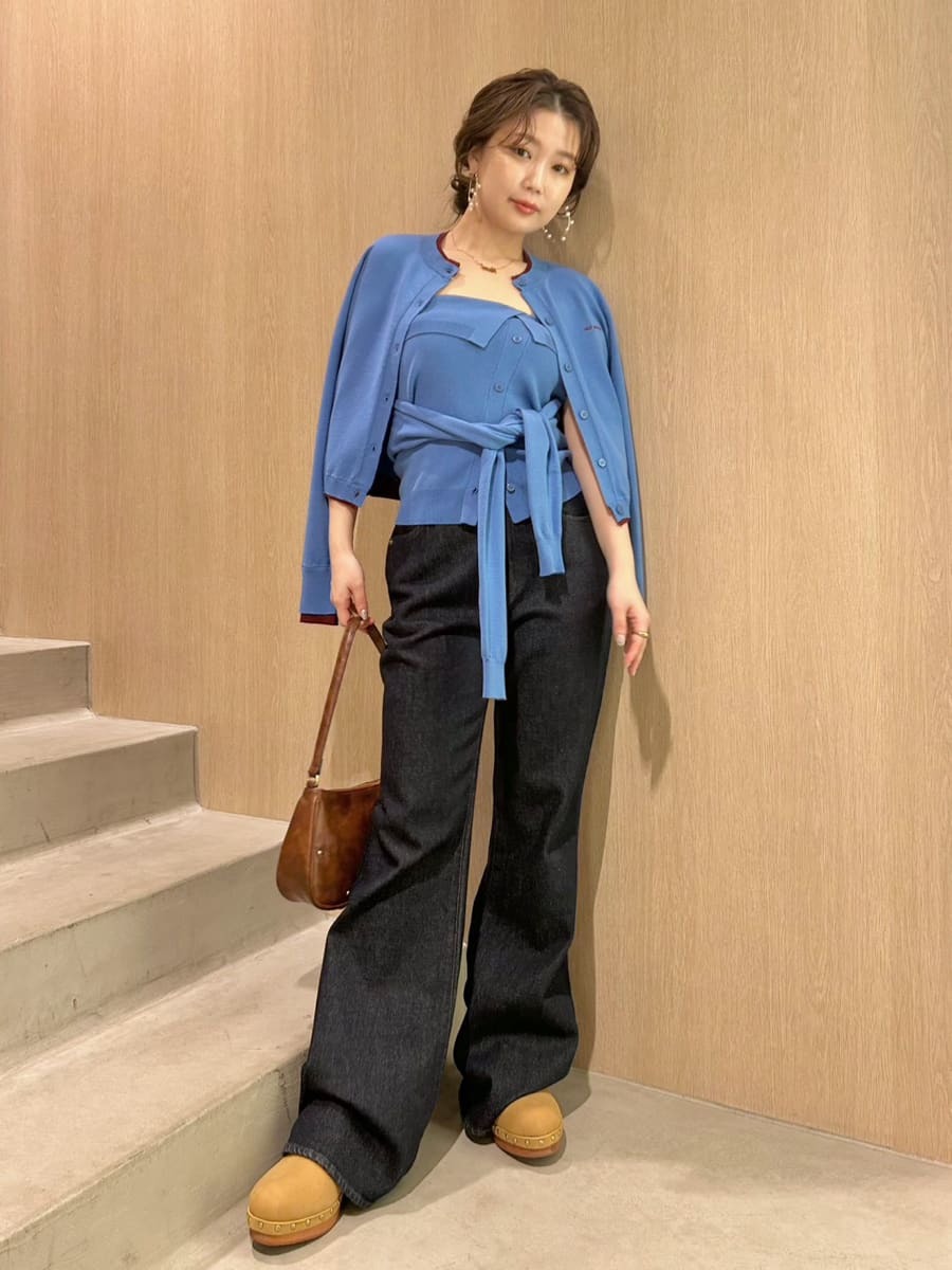 WEB限定00サイズ】ストレッチセミフレアデニムパンツ(デニムパンツ