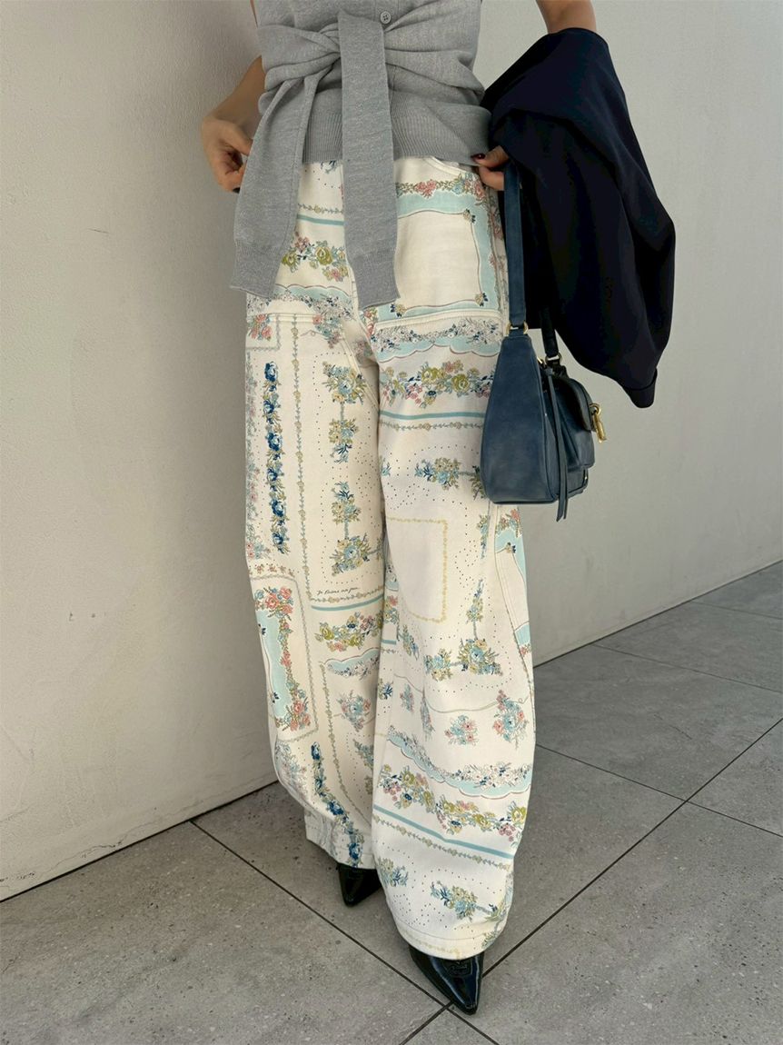 WEB限定00サイズ】ダブルニーカーブワイドデニムパンツ(デニムパンツ