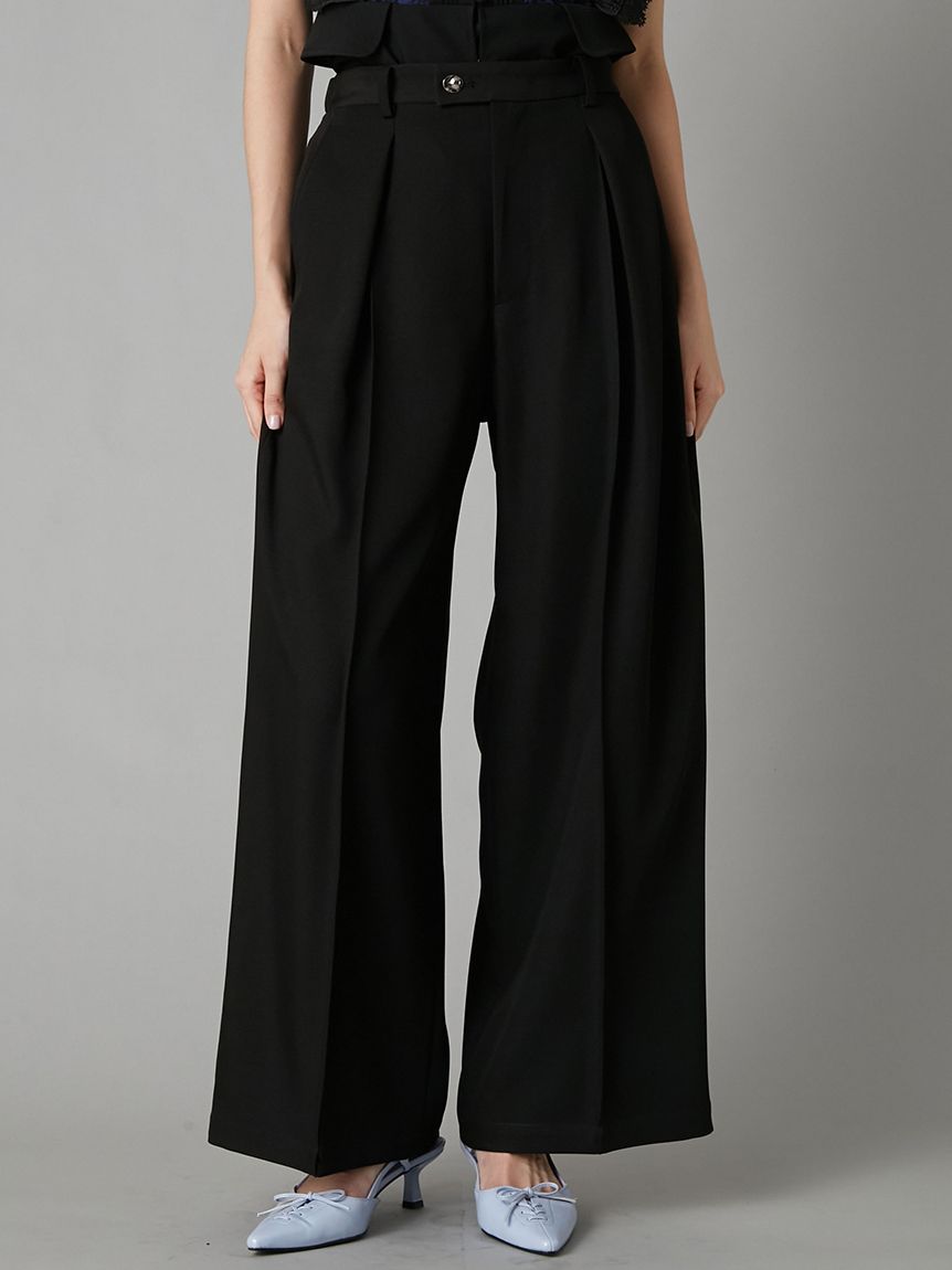 センターラインワイドタックパンツ(ロングパンツ)｜パンツ｜LILY BROWN