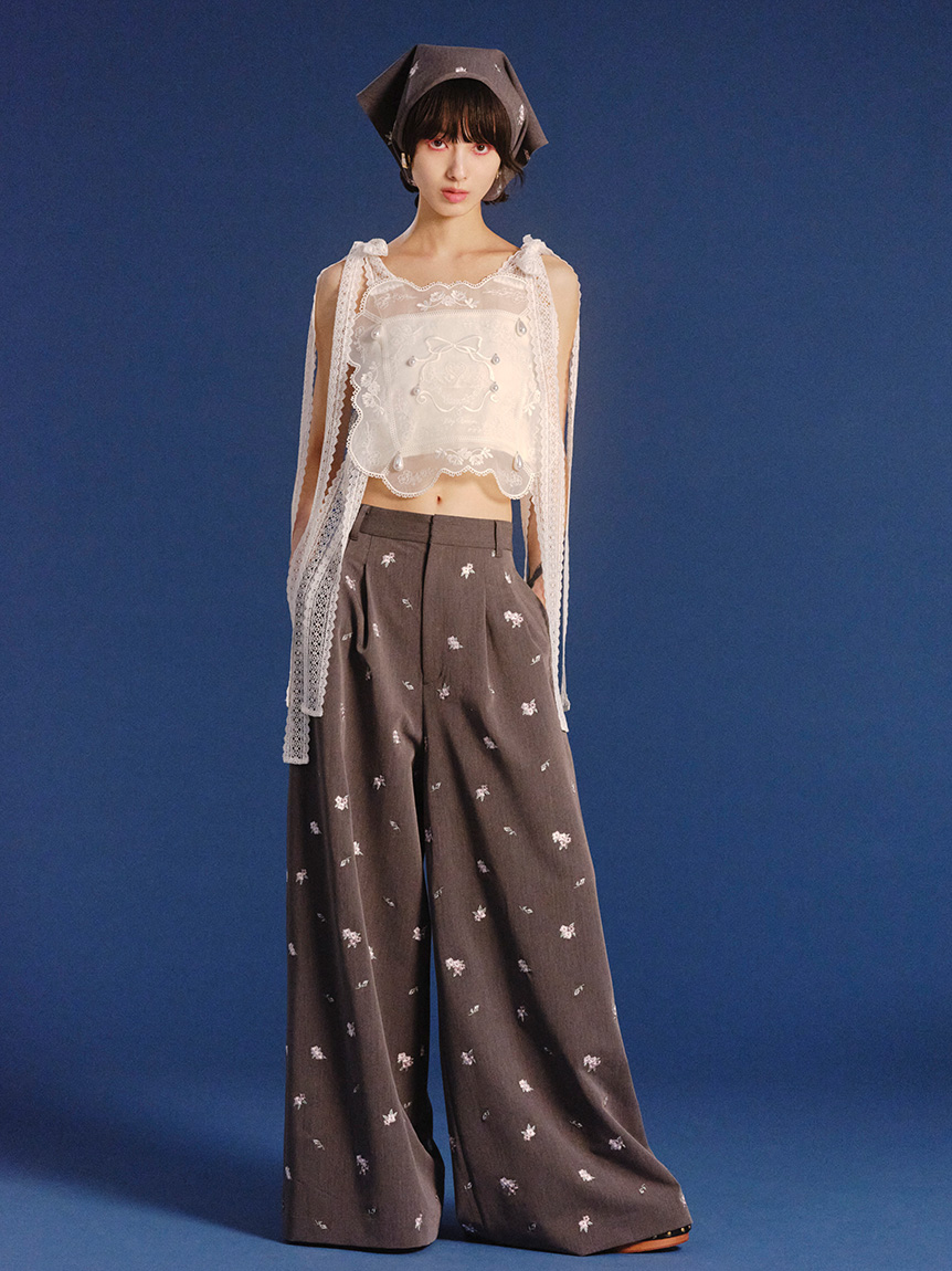 【LILY BROWN×KEITA MARUYAMA】sakuraエンブロイダリートラウザーズ