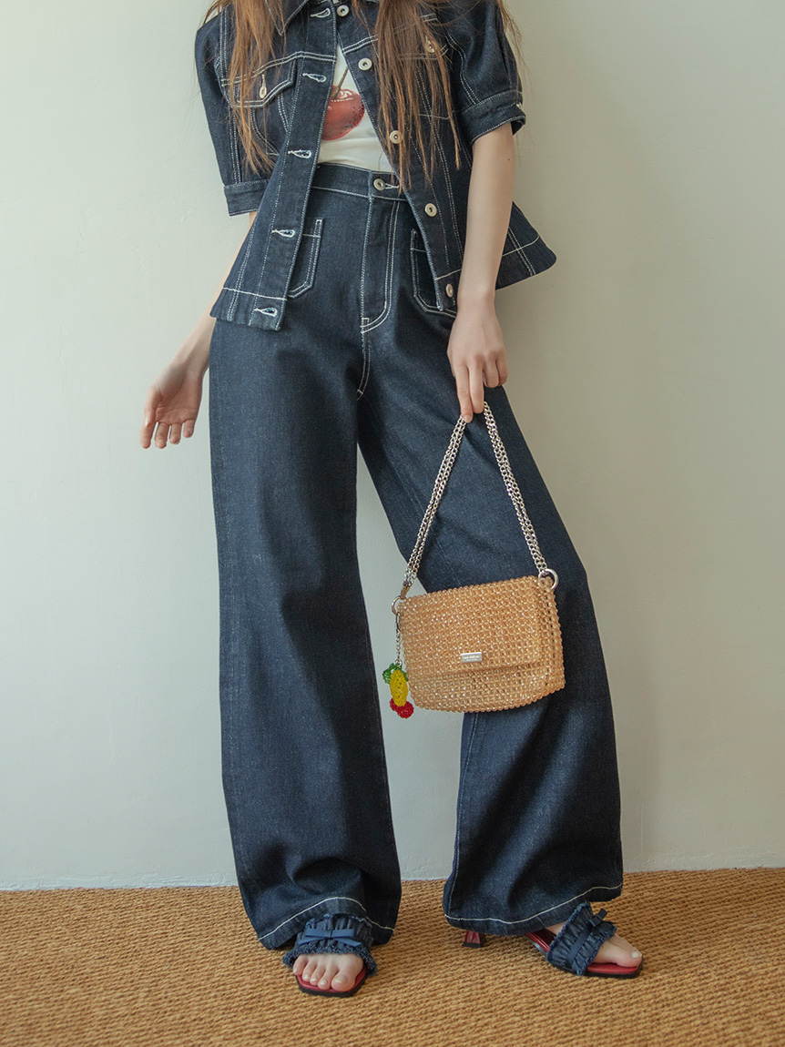 ストレッチセミフレアデニムパンツ(デニムパンツ)｜パンツ｜LILY BROWN
