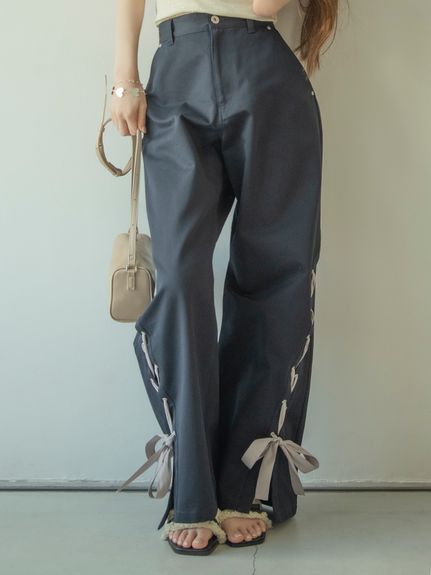 レースアップリボンカーゴパンツ(ロングパンツ)｜パンツ｜LILY BROWN
