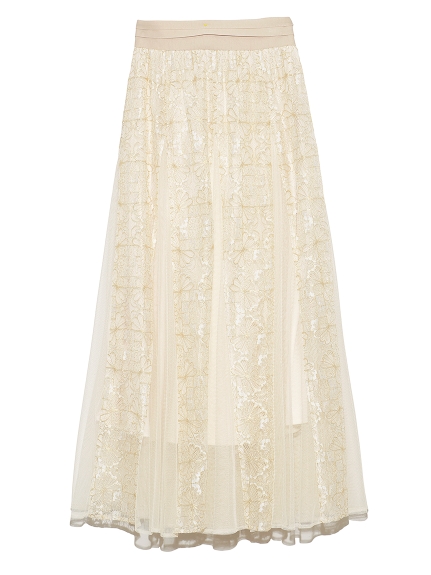 切り替えチュールレーススカート ロングスカート スカート Lily Brown リリーブラウン の通販サイト 公式