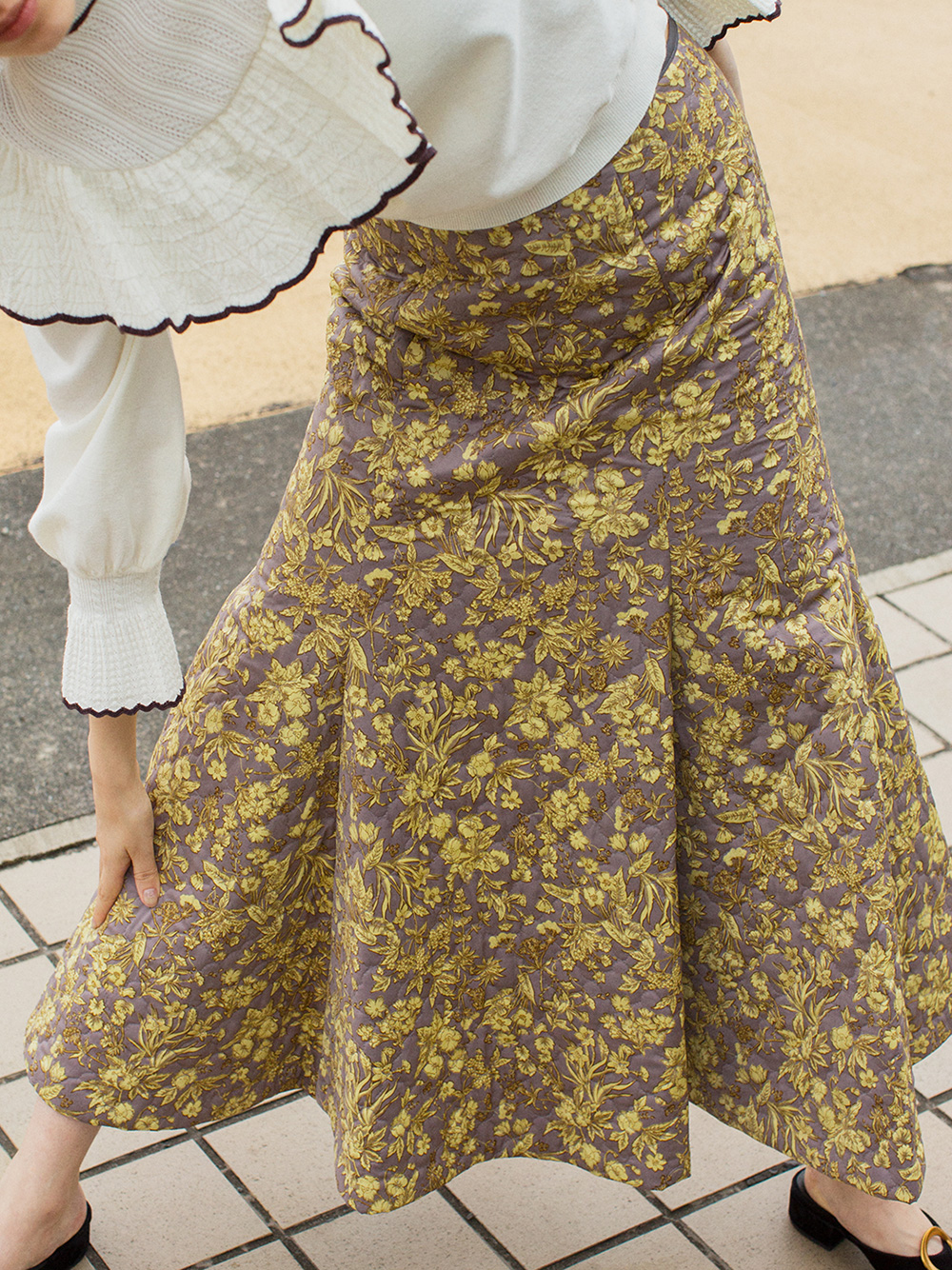 キルティングマーメイドスカート