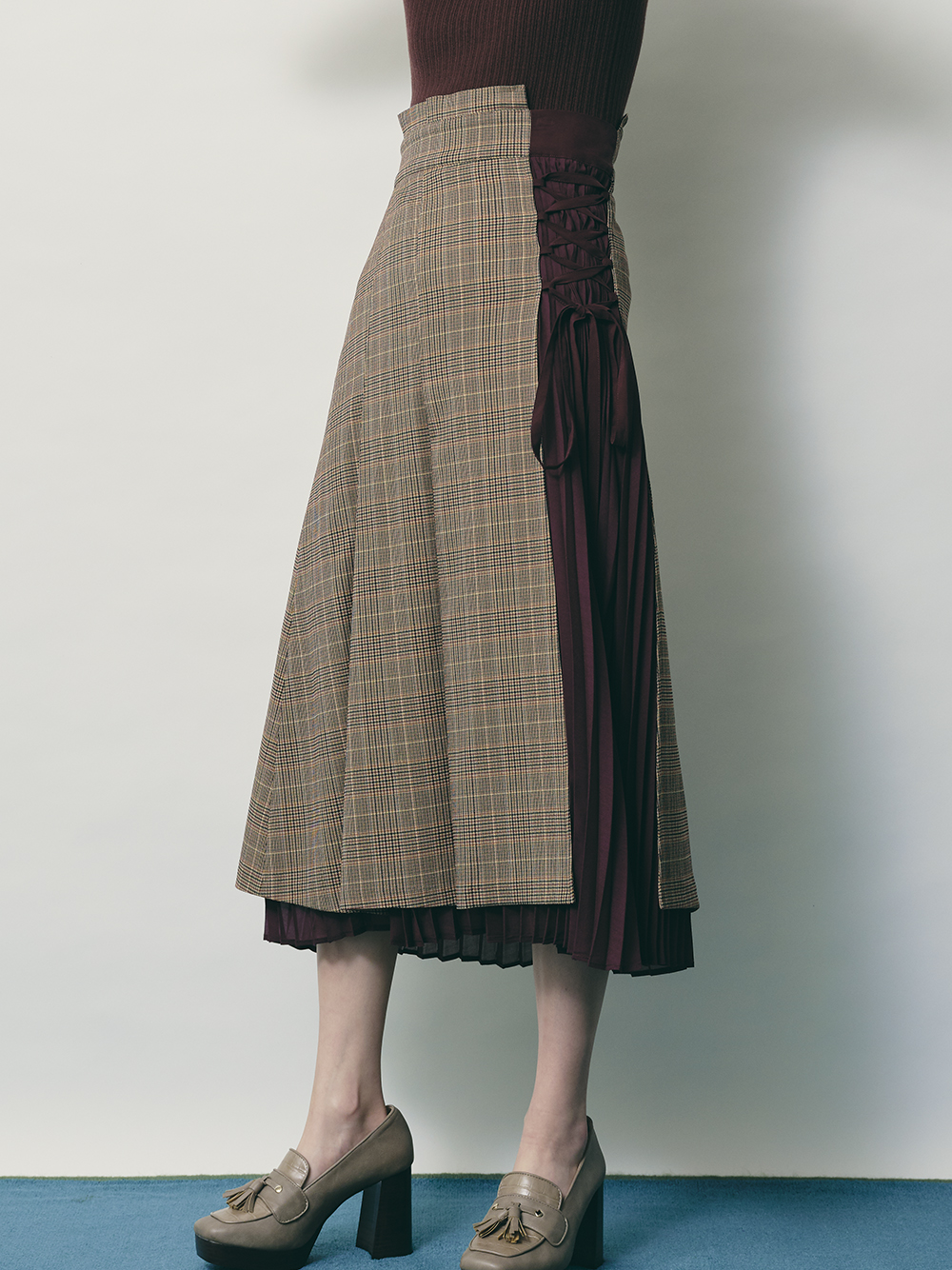チェック柄プリーツスカート