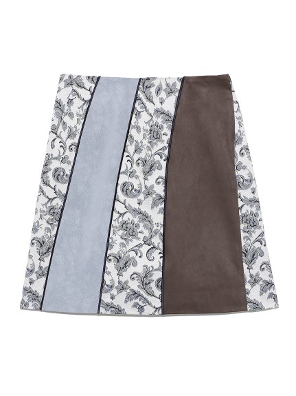 カラーブロックスカート