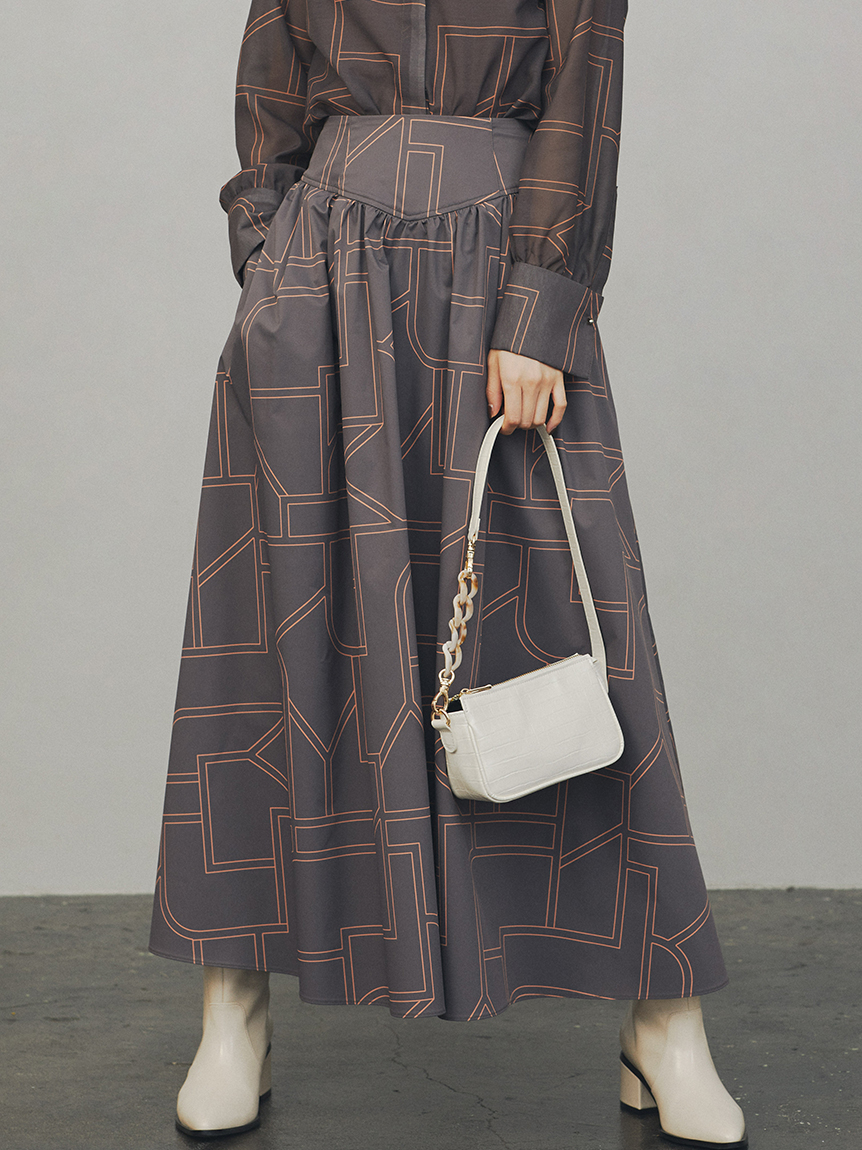 変形格子柄ロングスカート ロングスカート スカート Lily Brown リリーブラウン の通販サイト 公式