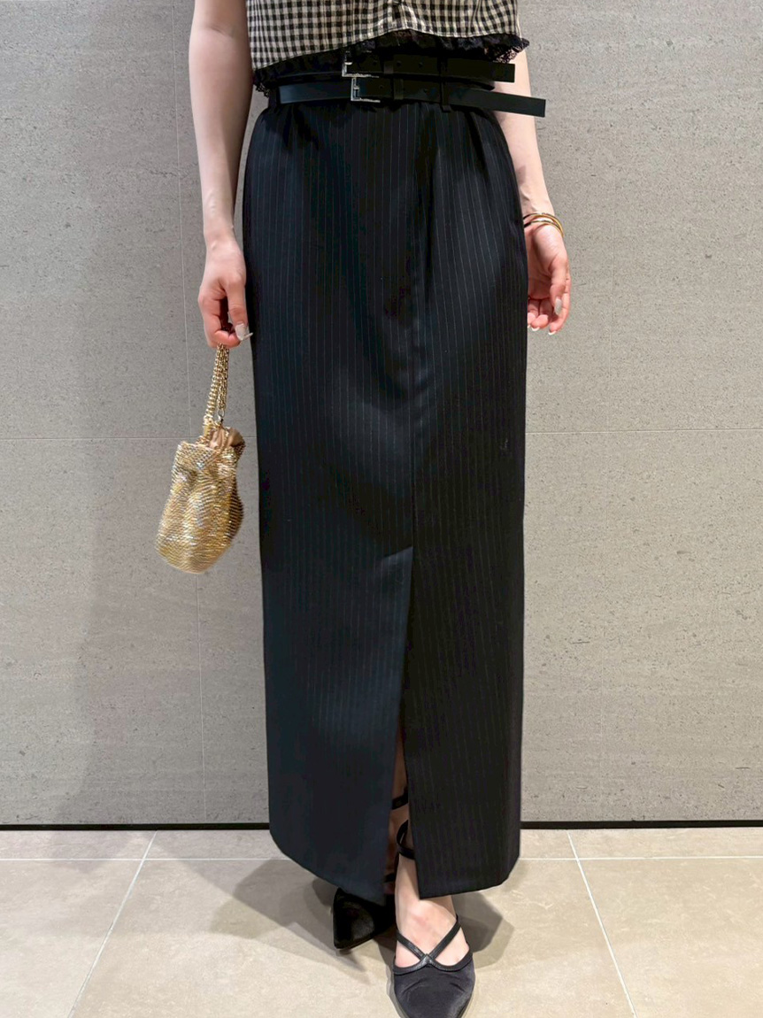 ダブルベルトタイトスカート(ロングスカート)｜スカート｜LILY BROWN