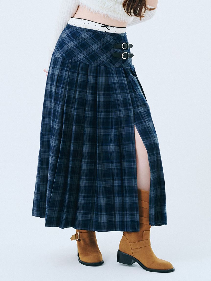 ベルテッドプリーツスカショーパン(スカートパンツ)｜パンツ｜LILY