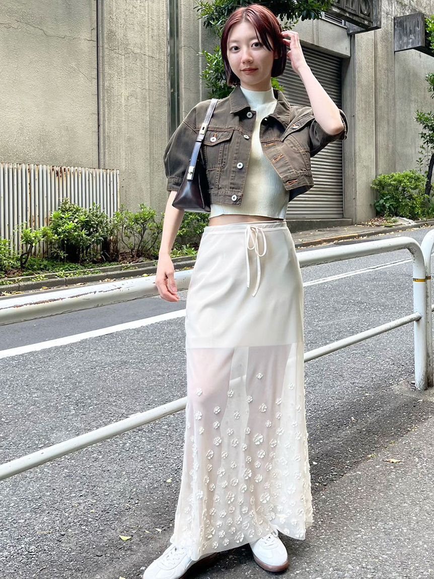 Lily Brown - リリーブラウン 24SS フラワー ブラウス ロングスカート セットアップ Lily Brown - リリーブラウン 24SS セットアップ フラワー