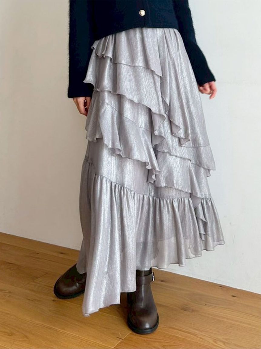 Lilybrown コットンラッフルティアードスカート　完売 LILY BROWN（リリーブラウン）の「コットンラッフルティアードスカート