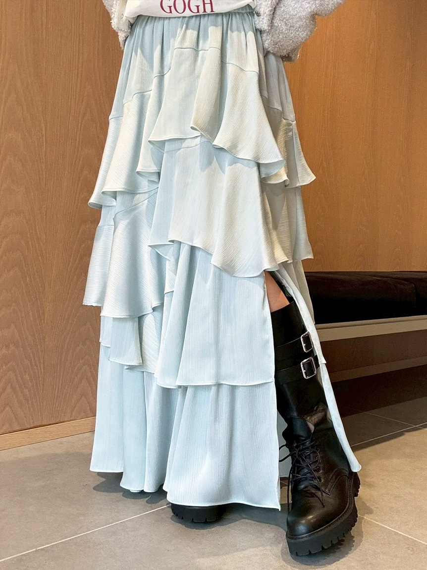 スリットティアードスカート(ロングスカート)｜スカート｜LILY BROWN