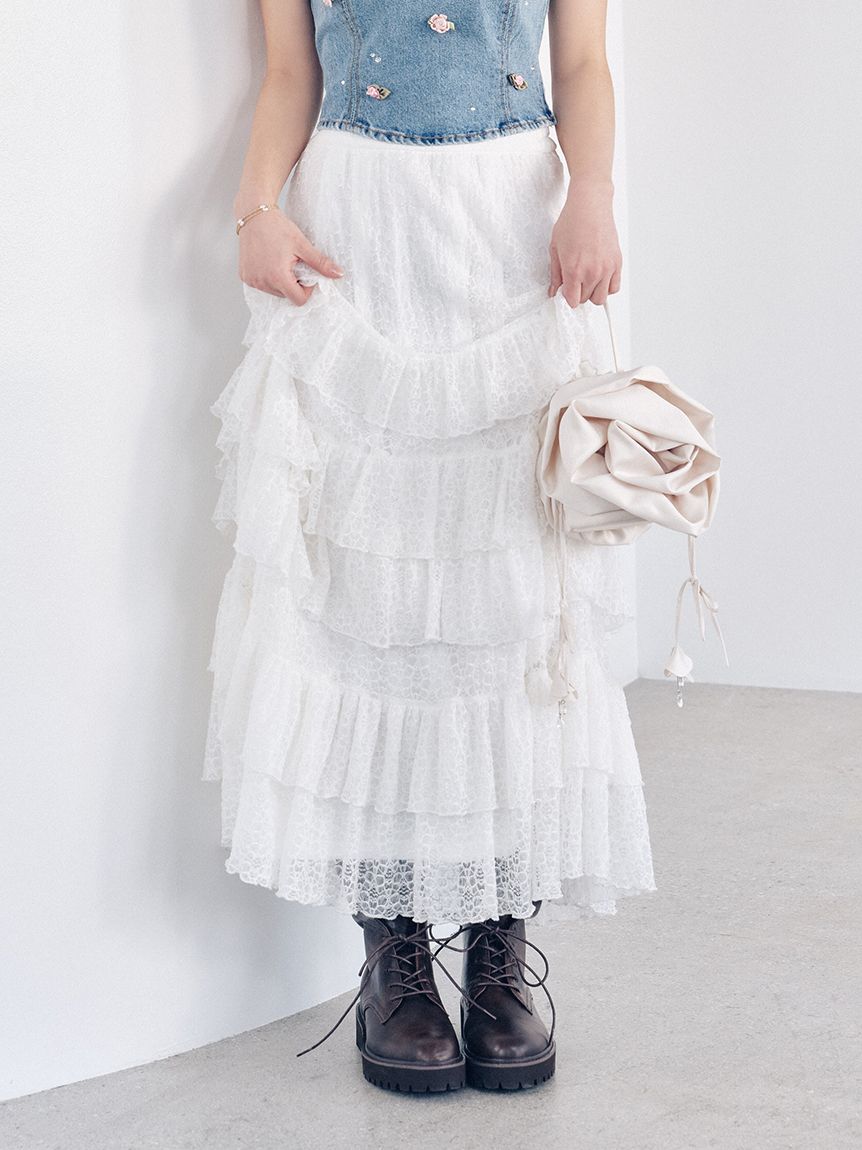 ステップフリルシアースカート(ロングスカート)｜スカート｜LILY BROWN