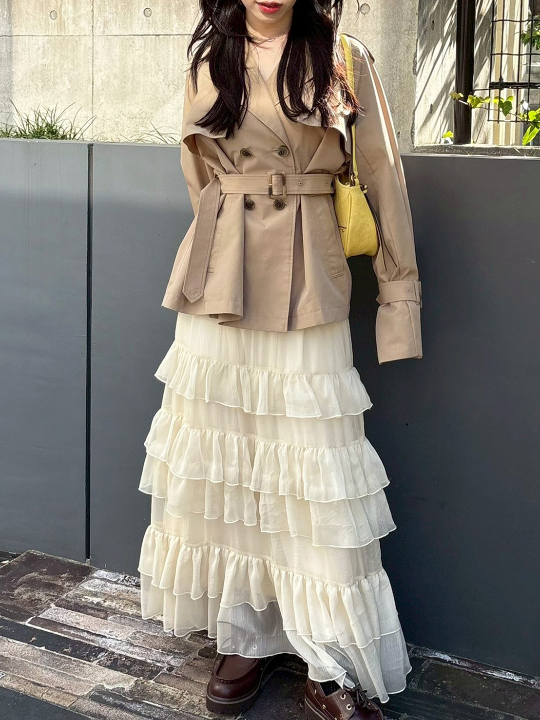 ステップフリルシアースカート(ロングスカート)｜スカート｜LILY BROWN