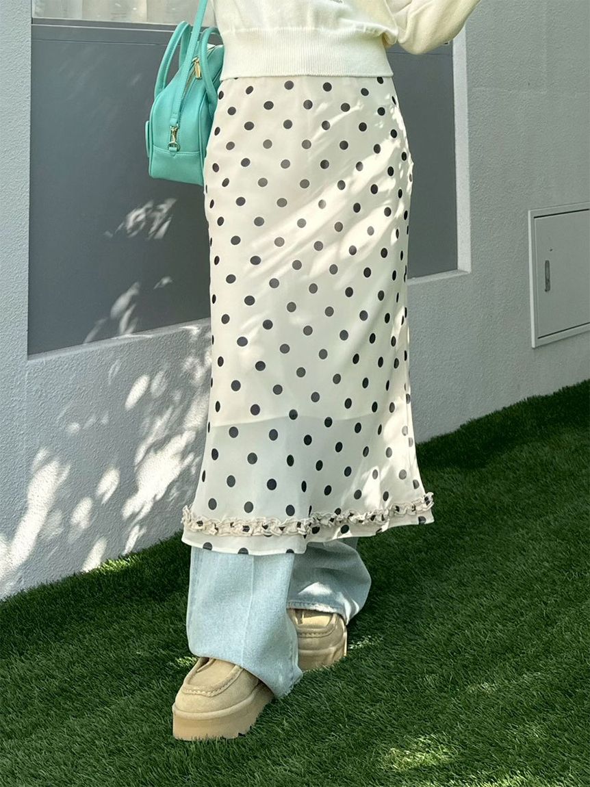 未使用級✨フォーティーファイブアール スカート　リリー　フラワー レディース 未使用級✨フォーティーファイブアール スカート リリー フラワー