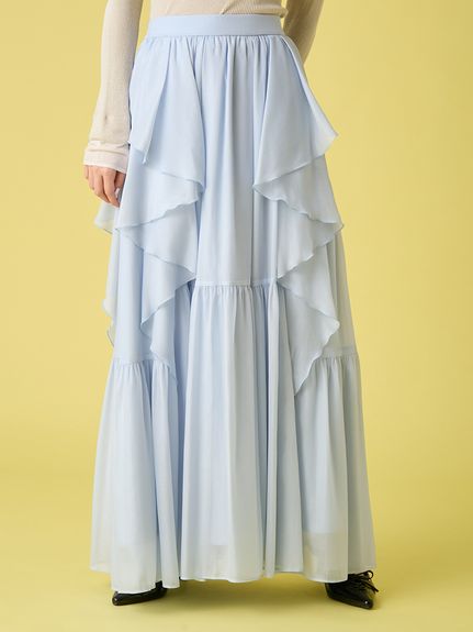 シアーカスケードボリュームスカート