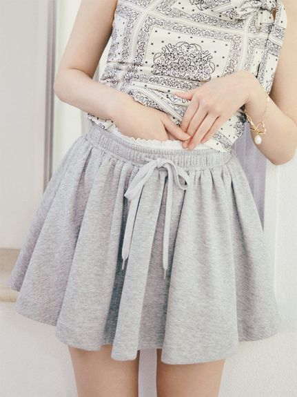 レイヤードフレアミニスカショーパン(ショートパンツ)｜パンツ｜LILY